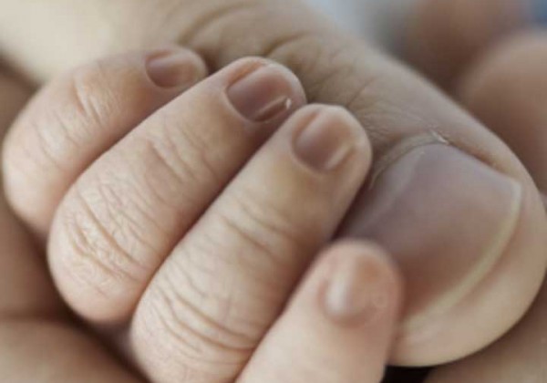 person holding a babies hand