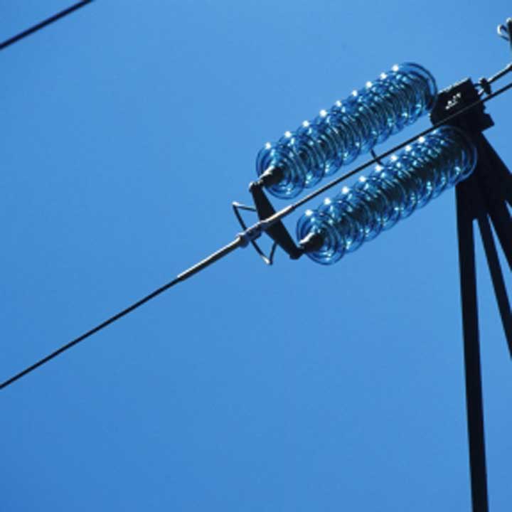 close-up of a pylon