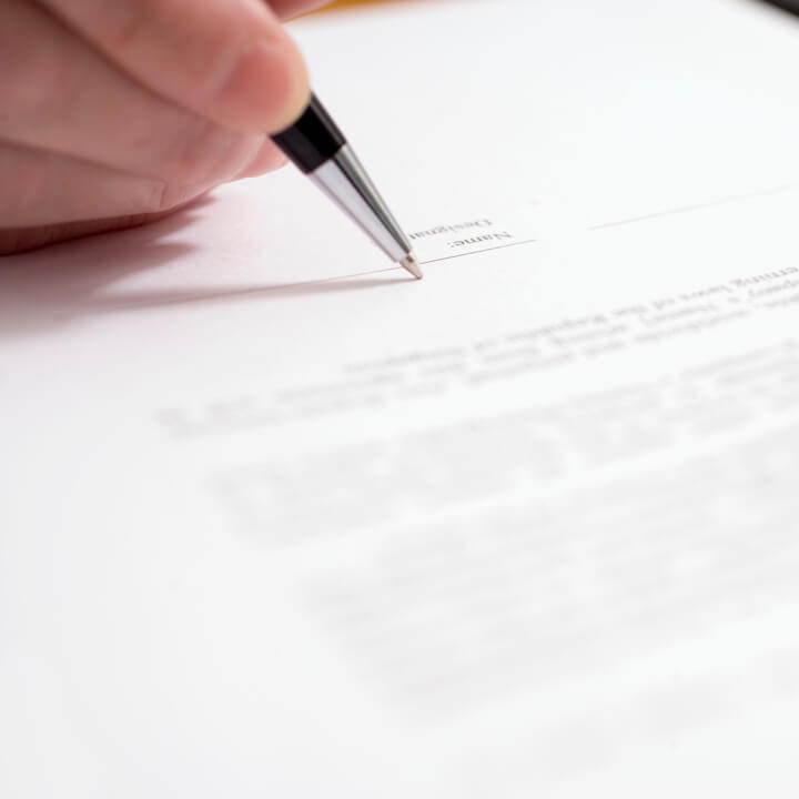 Signing document 4