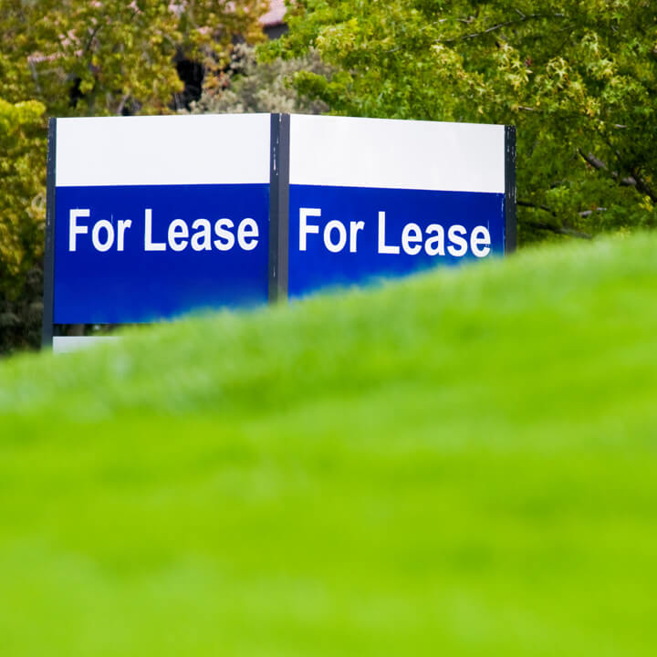 Land for lease sign
