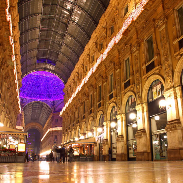 Galleria Vittorio Emanuele II shopping center in Milan, Italy