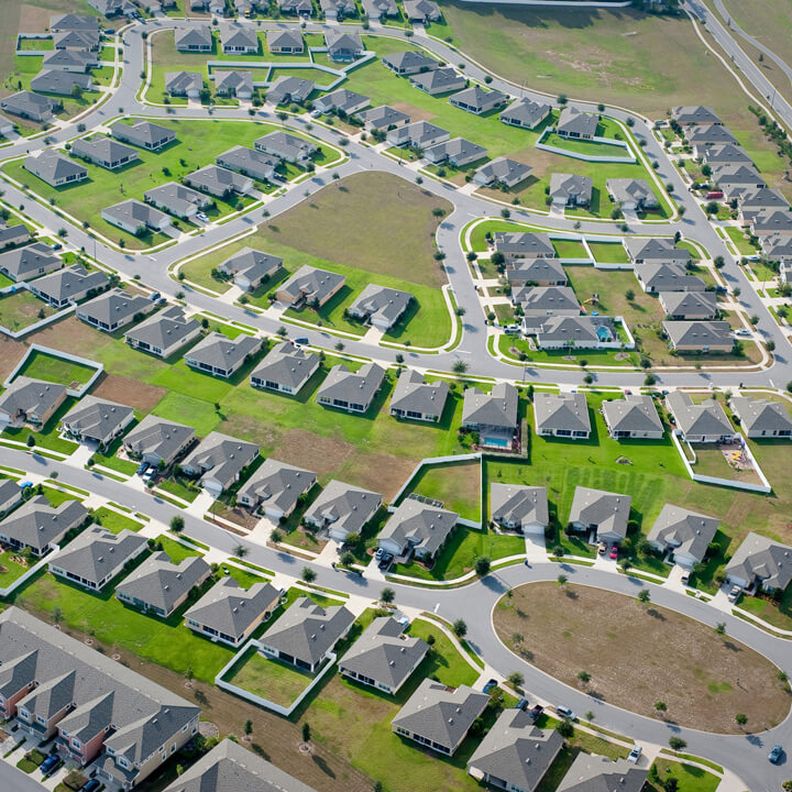 Aerial home housing development community images