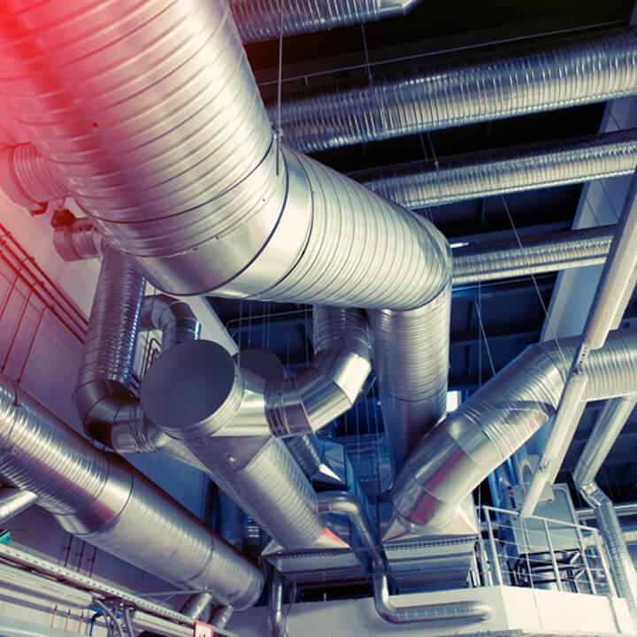 System of industrial ventilating pipes