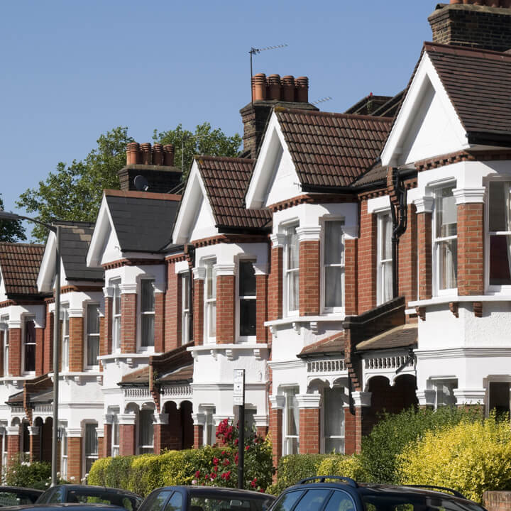 A row of English homes