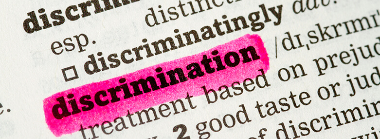 Discrimination Dictionary Definition single word with soft focus