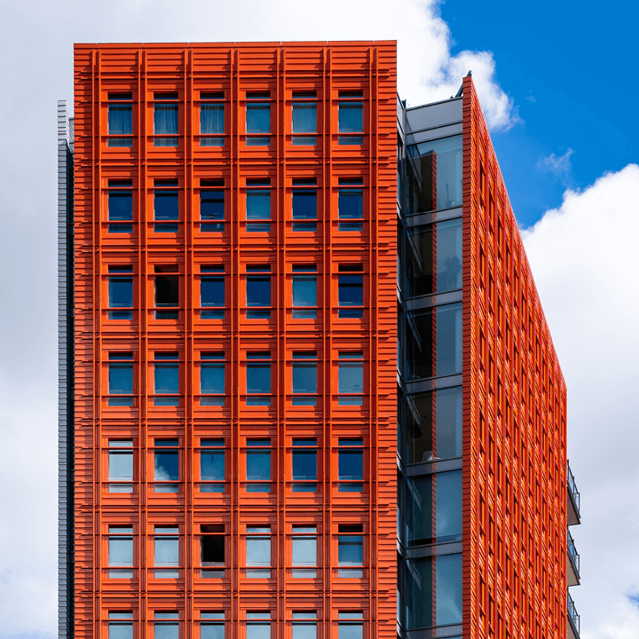 Red tower block