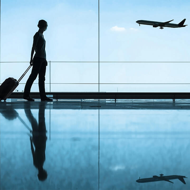 traveler in airport