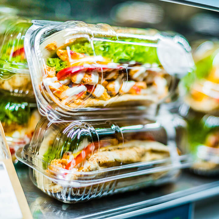 Chicken-with-pita-sandwiches-in-a-commercial-refrigerator