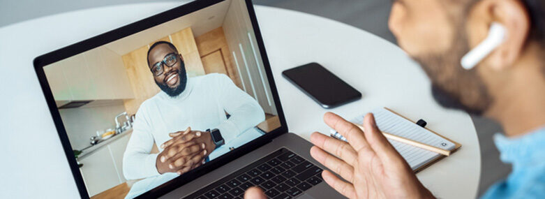 Afro-american-man-talking-using-webcam-internet