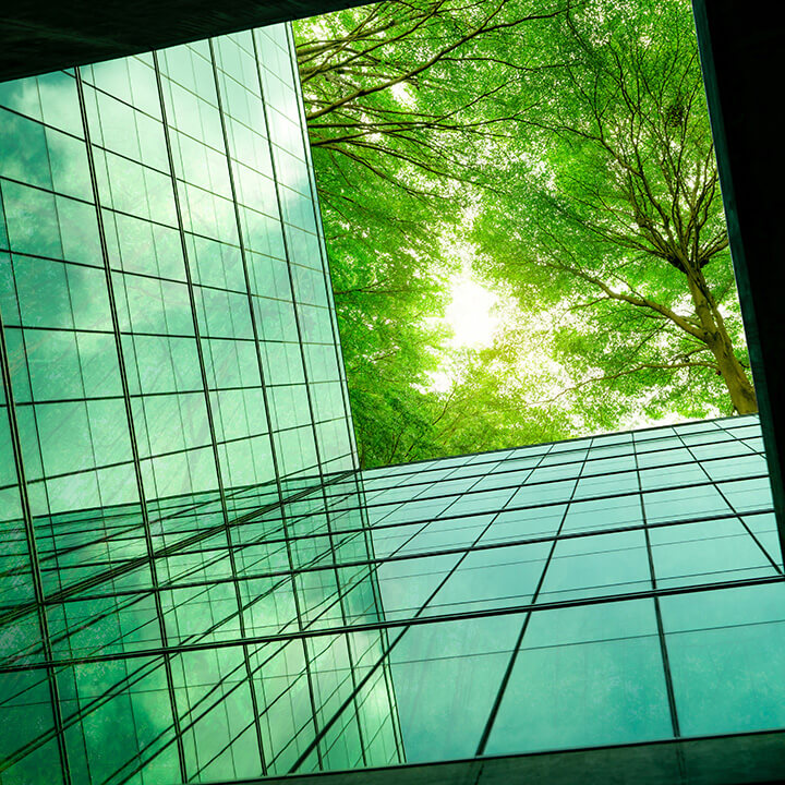 Green-building-with-trees